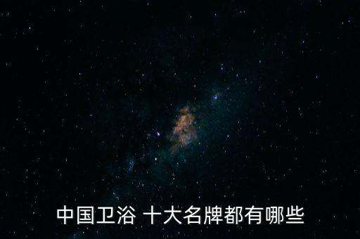中國衛(wèi)浴 十大名牌都有哪些