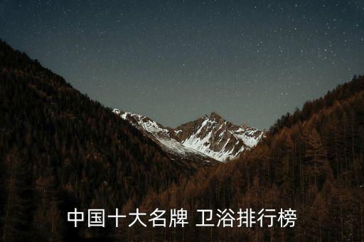 中國十大名牌 衛(wèi)浴排行榜
