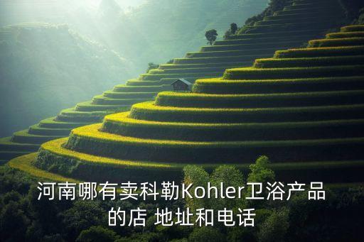 河南哪有賣(mài)科勒Kohler衛(wèi)浴產(chǎn)品的店 地址和電話