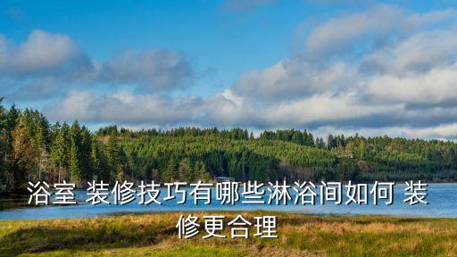 浴室 裝修技巧有哪些淋浴間如何 裝修更合理
