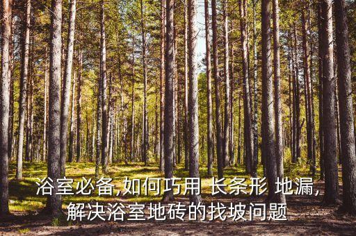 浴室必備,如何巧用 長(zhǎng)條形 地漏,解決浴室地磚的找坡問題
