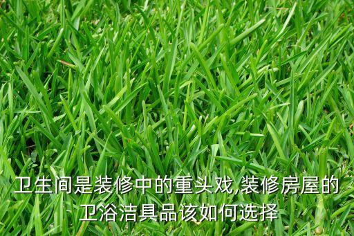 衛(wèi)生間是裝修中的重頭戲,裝修房屋的 衛(wèi)浴潔具品該如何選擇
