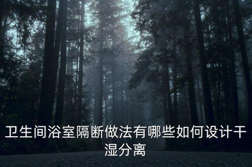 衛(wèi)生間浴室隔斷做法有哪些如何設(shè)計(jì)干濕分離