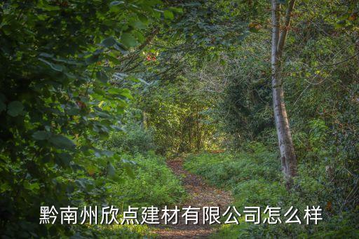  黔南州欣點(diǎn)建材有限公司怎么樣