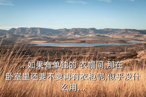 ...如果有單獨(dú)的 衣帽間,那在 臥室里還要不要再有衣柜呢,似乎沒什么用...