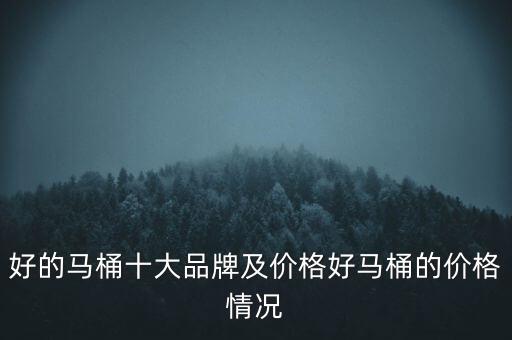 好的馬桶十大品牌及價(jià)格好馬桶的價(jià)格情況