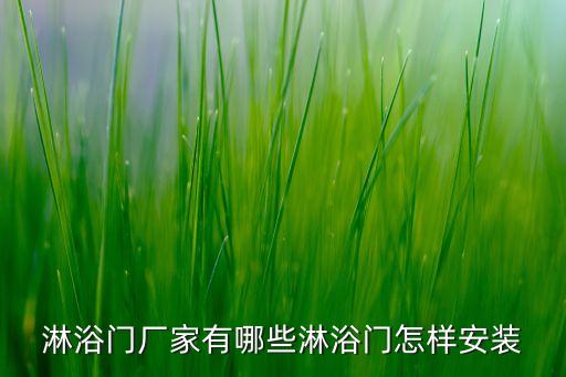 淋浴門廠家有哪些淋浴門怎樣安裝