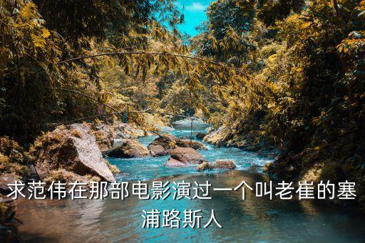 求范偉在那部電影演過一個叫老崔的塞浦路斯人