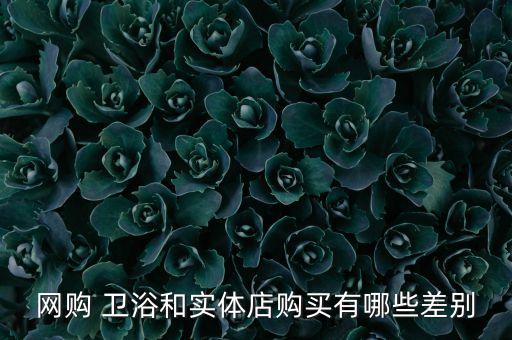 網(wǎng)購 衛(wèi)浴和實(shí)體店購買有哪些差別