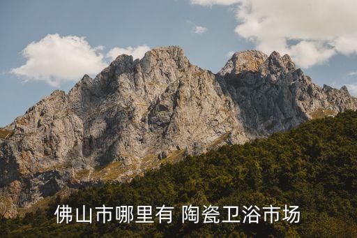 佛山市哪里有 陶瓷衛(wèi)浴市場(chǎng)