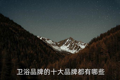  衛(wèi)浴品牌的十大品牌都有哪些