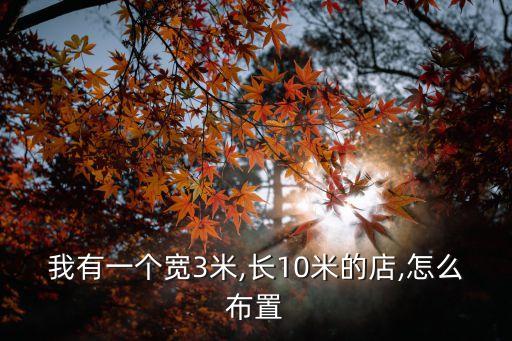 我有一個寬3米,長10米的店,怎么布置