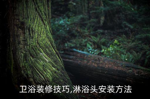  衛(wèi)浴裝修技巧,淋浴頭安裝方法