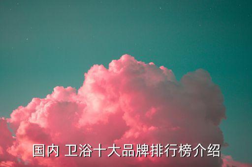 國內(nèi) 衛(wèi)浴十大品牌排行榜介紹