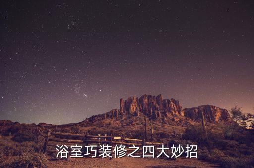 浴室巧裝修之四大妙招
