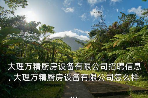 大理萬精廚房設(shè)備有限公司招聘信息, 大理萬精廚房設(shè)備有限公司怎么樣...