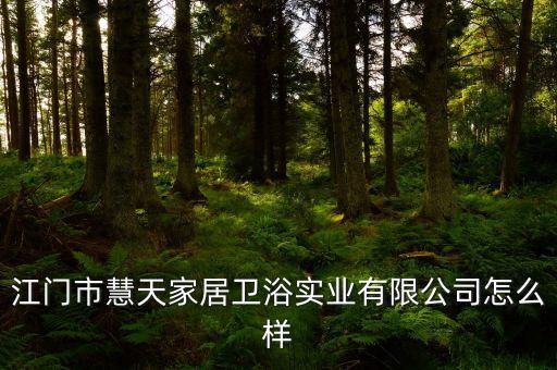 江門市慧天家居衛(wèi)浴實(shí)業(yè)有限公司怎么樣