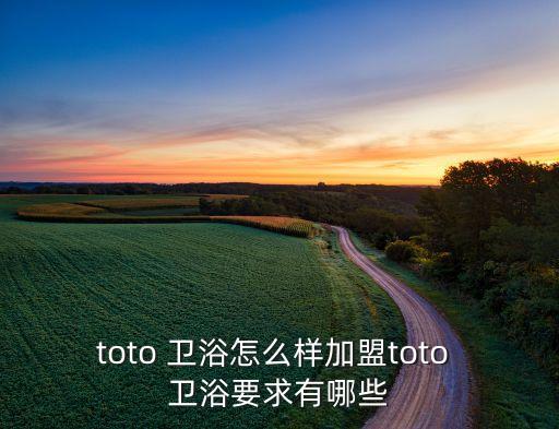 toto 衛(wèi)浴怎么樣加盟toto 衛(wèi)浴要求有哪些