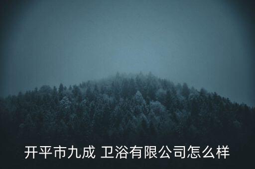 開平市九成 衛(wèi)浴有限公司怎么樣