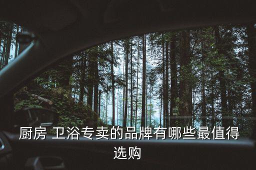  廚房 衛(wèi)浴專賣的品牌有哪些最值得選購(gòu)