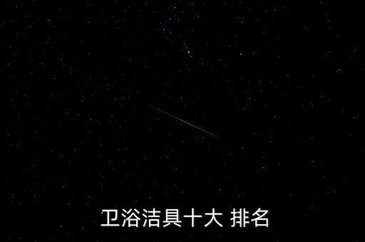  衛(wèi)浴潔具十大 排名