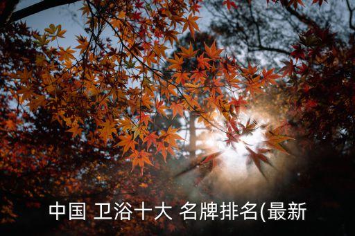 中國 衛(wèi)浴十大 名牌排名(最新