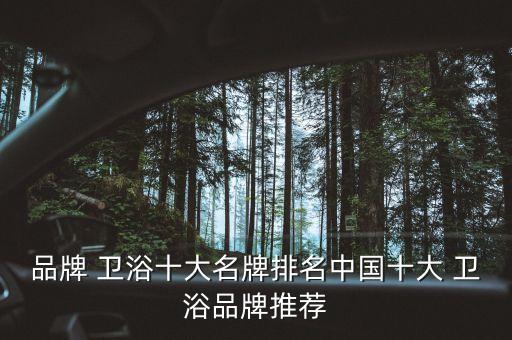 品牌 衛(wèi)浴十大名牌排名中國十大 衛(wèi)浴品牌推薦