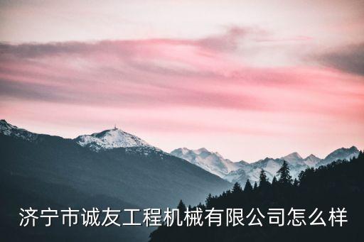  濟(jì)寧市誠友工程機(jī)械有限公司怎么樣
