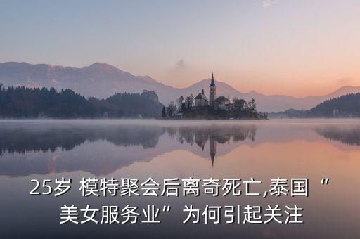 25歲 模特聚會(huì)后離奇死亡,泰國“ 美女服務(wù)業(yè)”為何引起關(guān)注
