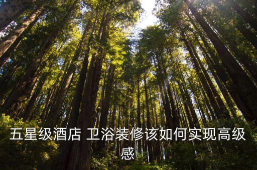五星級酒店 衛(wèi)浴裝修該如何實現(xiàn)高級感