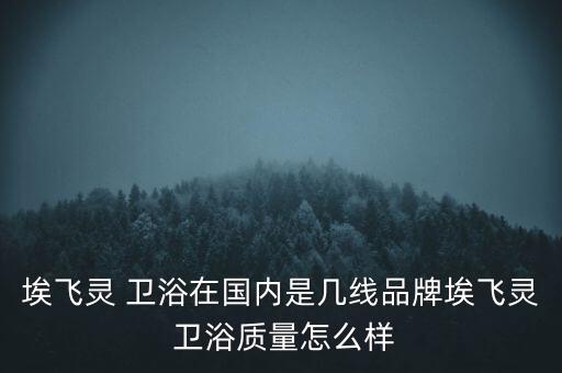 埃飛靈 衛(wèi)浴在國內(nèi)是幾線品牌埃飛靈 衛(wèi)浴質(zhì)量怎么樣