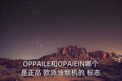 OPPAILE和OPAIEIN哪個(gè)是正品 歐派油煙機(jī)的 標(biāo)志