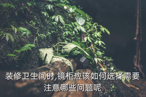 裝修衛(wèi)生間時,鏡柜應(yīng)該如何選擇需要注意哪些問題呢