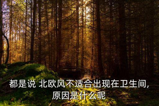 都是說 北歐風(fēng)不適合出現(xiàn)在衛(wèi)生間,原因是什么呢