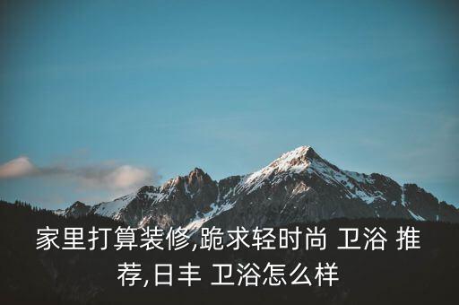 家里打算裝修,跪求輕時尚 衛(wèi)浴 推薦,日豐 衛(wèi)浴怎么樣