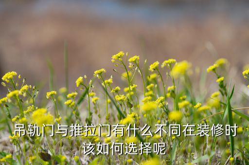  吊軌門與推拉門有什么不同在裝修時(shí)該如何選擇呢