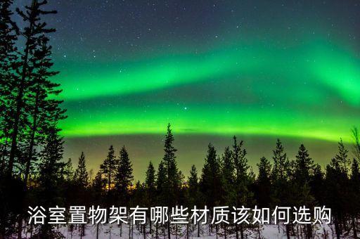 浴室置物架有哪些材質(zhì)該如何選購