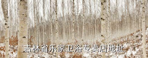 吉林省樂家衛(wèi)浴專賣店地址