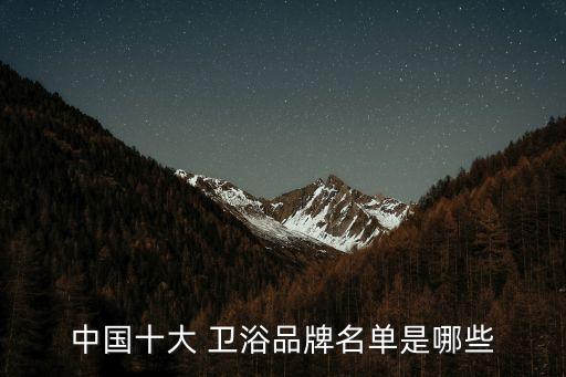 中國十大 衛(wèi)浴品牌名單是哪些