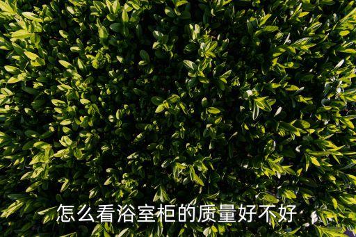 怎么看浴室柜的質(zhì)量好不好