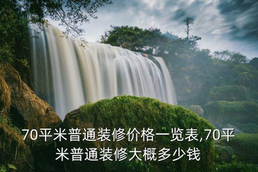 70平米普通裝修價(jià)格一覽表,70平米普通裝修大概多少錢
