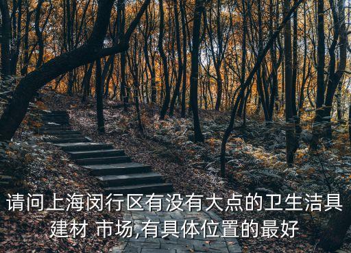 請(qǐng)問(wèn)上海閔行區(qū)有沒(méi)有大點(diǎn)的衛(wèi)生潔具建材 市場(chǎng),有具體位置的最好