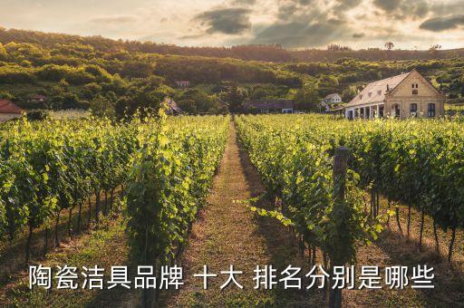 陶瓷潔具品牌 十大 排名分別是哪些