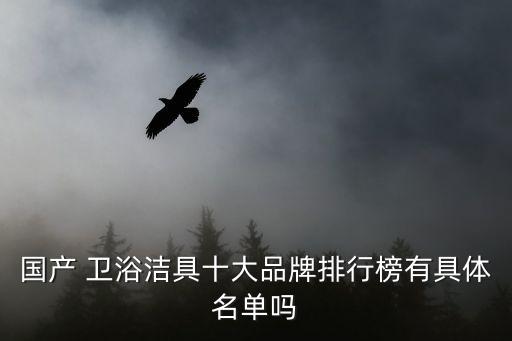 國產(chǎn) 衛(wèi)浴潔具十大品牌排行榜有具體名單嗎