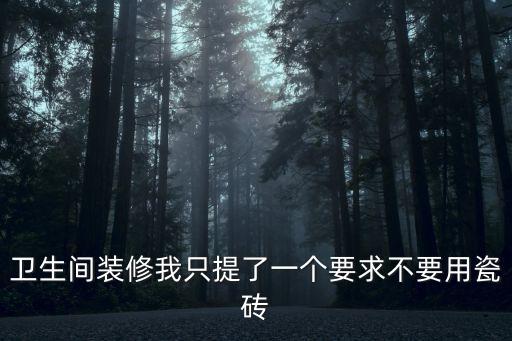 衛(wèi)生間裝修我只提了一個要求不要用瓷磚