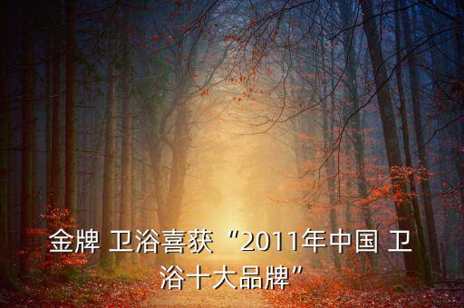 金牌 衛(wèi)浴喜獲“2011年中國(guó) 衛(wèi)浴十大品牌”