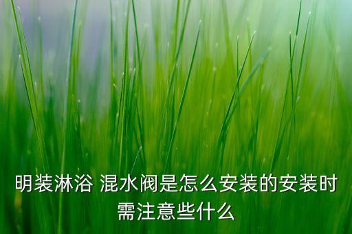 明裝淋浴 混水閥是怎么安裝的安裝時(shí)需注意些什么