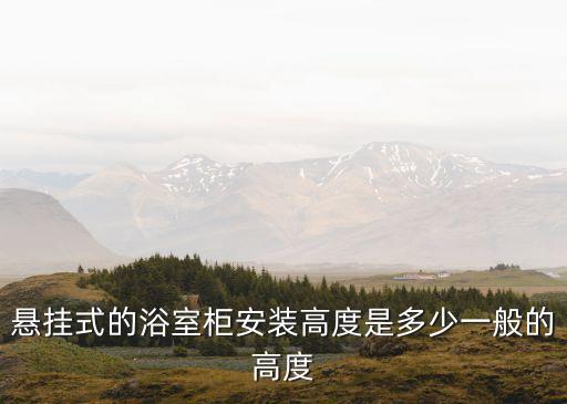 懸掛式的浴室柜安裝高度是多少一般的高度