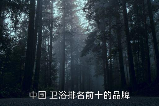 中國 衛(wèi)浴排名前十的品牌