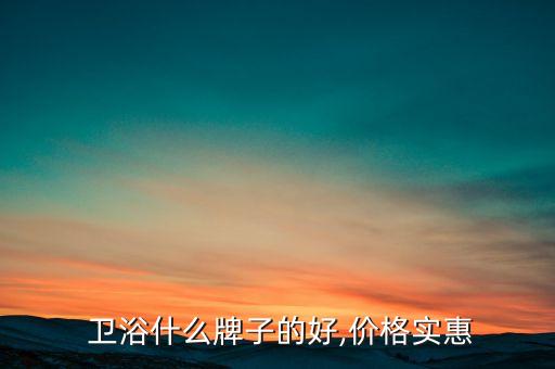  衛(wèi)浴什么牌子的好,價格實惠